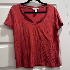 Burnt Orange/Red Plain T-shirt Tee